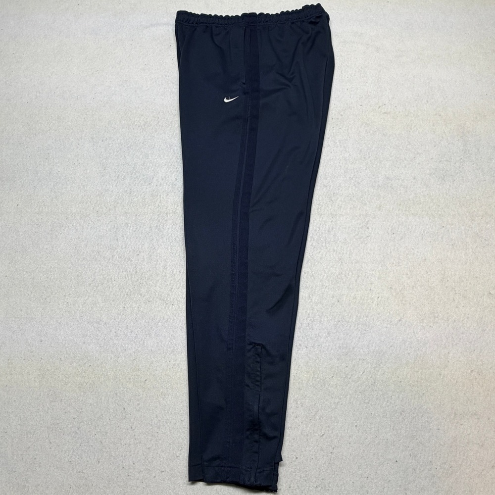 Vintage Nike Track Pants Navy Blue Y2K Baggy Skater Zipped Cuffs Mens Large - Picture 3 of 12